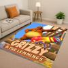 3D Kawaii Grizzy and The Lemmings Cartoon Living Room Non-Slip Area Rug Carpet for Bedroom Playroom Sofa,Home Doormat Gift Kid