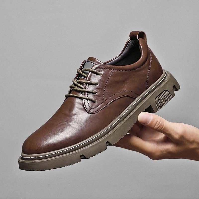 

Мужские удобные оксфорды, новые мужские туфли, мужские туфли из натуральной кожи, свадебные туфли, высококачественные мужские повседневные офисные туфли 45 коричневый