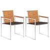 VidaXL 2x Acacia Solid Garden Chairs with Cushions Patio Chairs Outdoor Dining Armchairs Chairs At 3061496