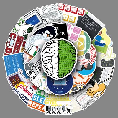 50 Programmierer Graffiti Sticker: Creative Coding Laptop-Aufkleber