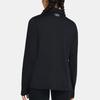 Under Armour Solides Logo Halbreißverschluss Design Langarm T-Shirt Damen Oberteile Schwarz 1384224-001
