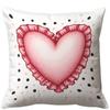 Valentines Heart Polka Dot Pillow Cover Printed Romantic Design for MultiScene Bedroom and Living Room Decor