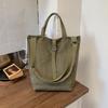 Retro Commuter Canvas Bag Large Capacity Casual Versatile Shoulder Bag Lazy Wind Tote Bag Fashion Shopping Cloth Bag