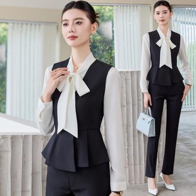 Women's Professional Suit Vest and Skirt Set for Spring/Autumn - New Styles for Beauty Salon and Medical Aesthetics Staff.