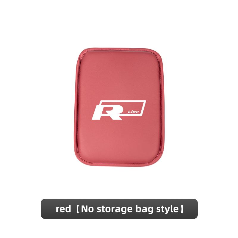 PIG1 Volkswagen Car Logo Armrest Box Cushion Pad Auto Armrest Mat Leather For VW GTI Polo Golf MK6 Passat B6 Tiguan Arteon Jetta ID.3