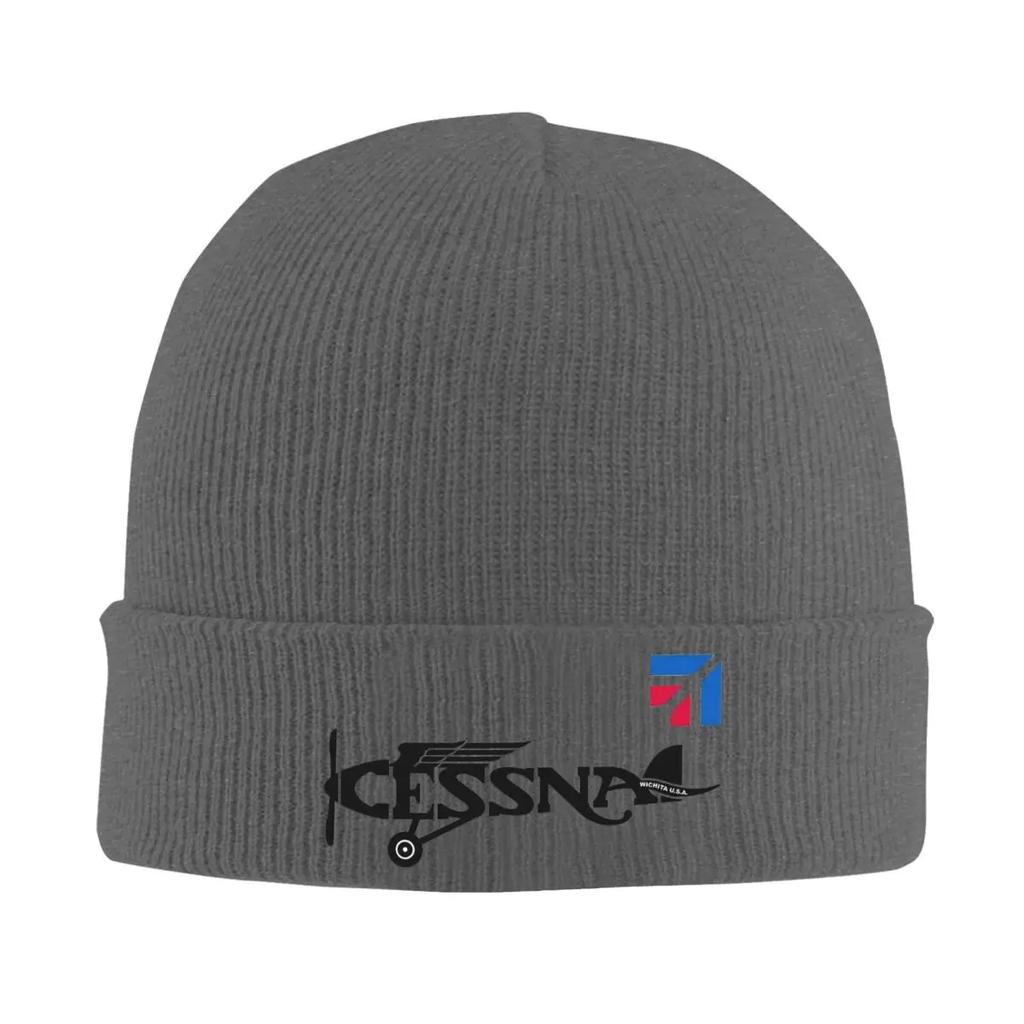 New Cessna Logo Warm Knitted Cap Fashion Bonnet Hat Autumn Winter Outdoor Beanies Hats For Unisex Adult