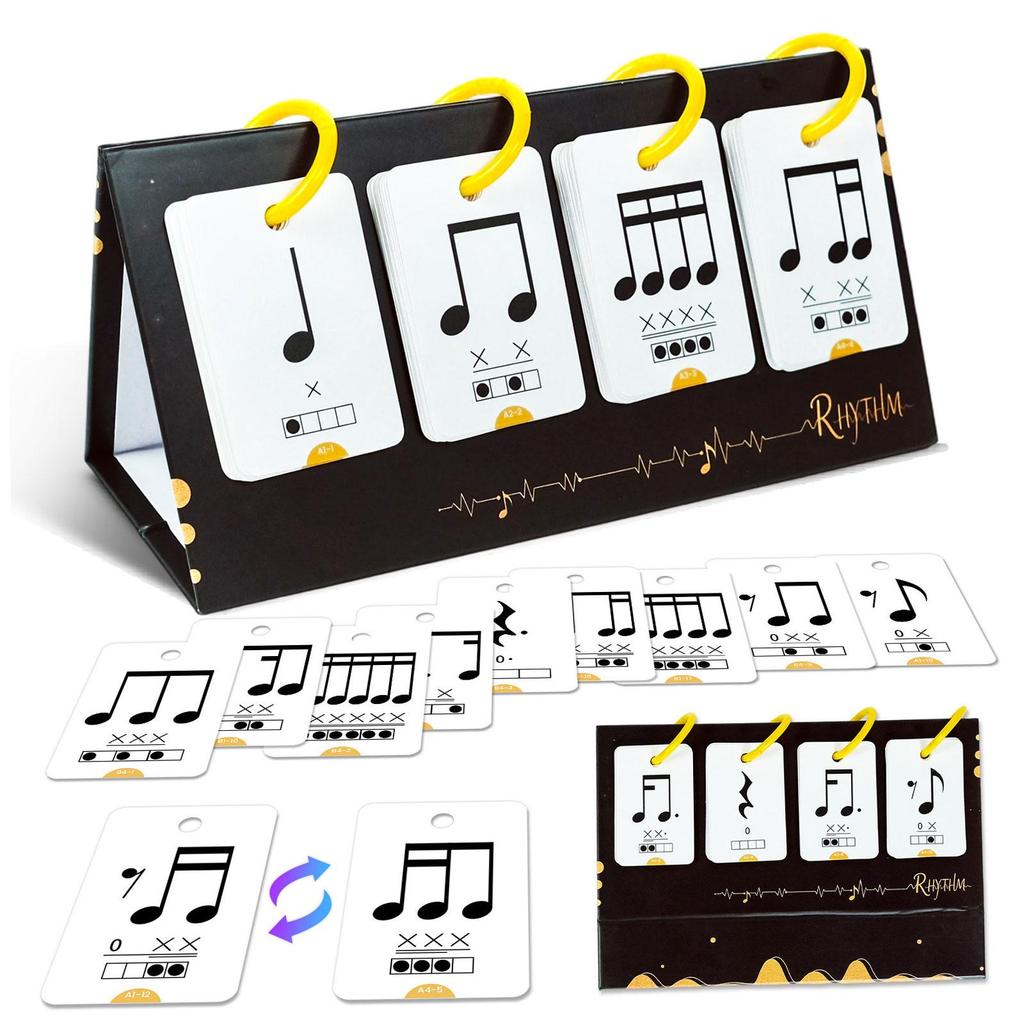 Musical Rhythm Learning Flash Cards for Drum Develop Proficiency Guitar