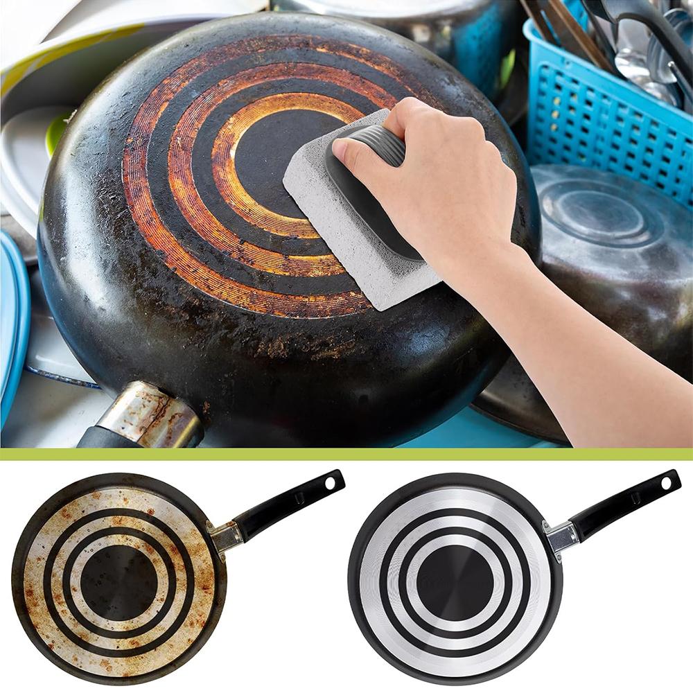 4pcs Pumice Stone with Handle for Cleaning Oven, Sink, BBQ, Bathroom, Pool