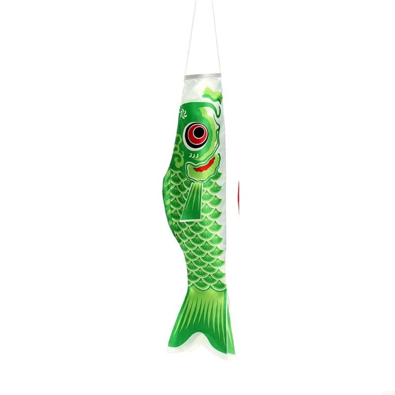 62KD Carp Windsocks Traditional Japanese Carp Windsocks Streamers Hangings Fish Flag Festival Carp Banners Home Decorations