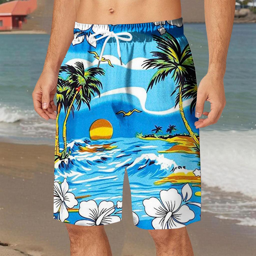 Hawaiian Style 3d Printed Summer Men'S Shorts Quick Dry Swimming Shorts Oversized Casual Beach Pants Fashion Trend Men Clothing