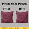 Berry Anemone Square Jacquard Pillow Cover for Sofa Office Waist Cushion Cover Home Decorative Pillowcase
