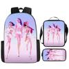 Student Schoolbag Three-Piece Girl Large-Capacity Middle School Student Backpack