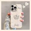 Bracelet de poupée cygne diamant flash, convient pour coque de téléphone portable Apple 16 13pro luxe léger haute qualité 15 tout compris 14 anti-chute