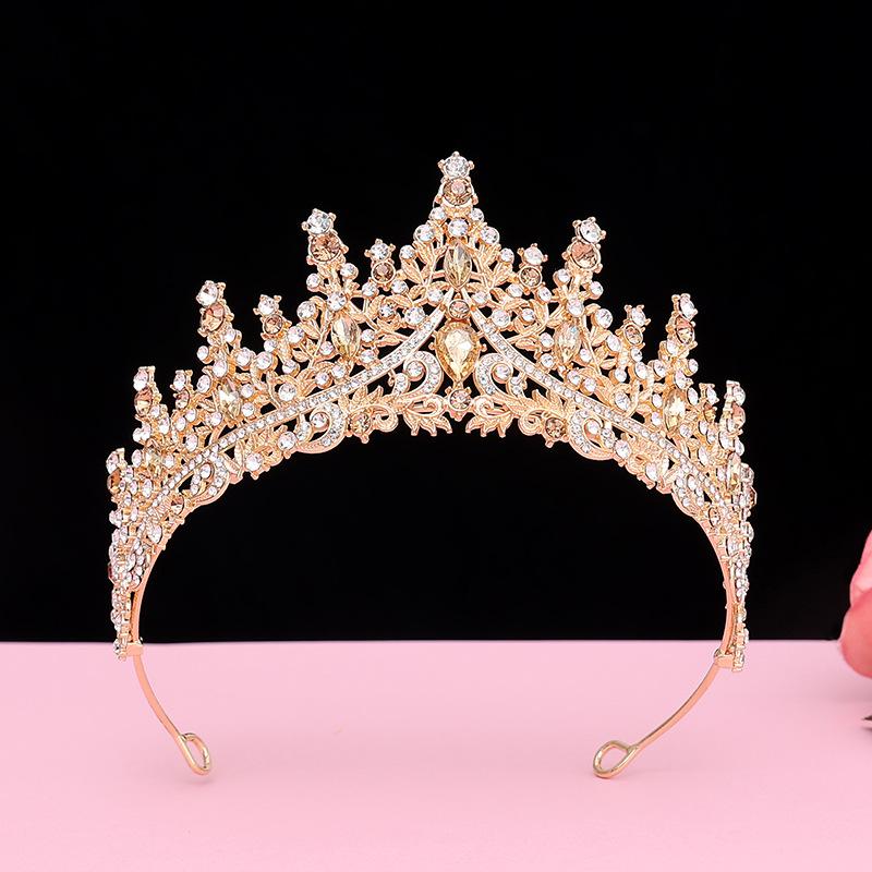 Bride's Crown Headband Wedding Korean Birthday Gift Adult Gift Crystal Crown Princess Dress Hair Accessory