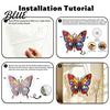 Window Hanging Decoration Acrylic Puzzle Butterfly Suncatcher for Window Stained Glass Jigsaw Decorative Ornament Indoor Outdoor