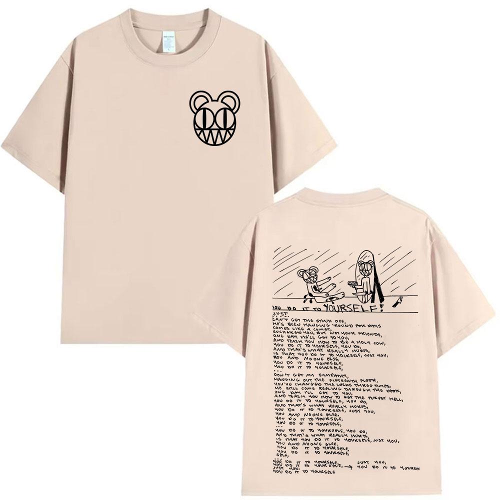 Radiohead Tour Album Pattern Tshirt 2025 Mens  Womens Hip Hop Large Tshirt Y2K Breathable Pure Cotton Tshirt