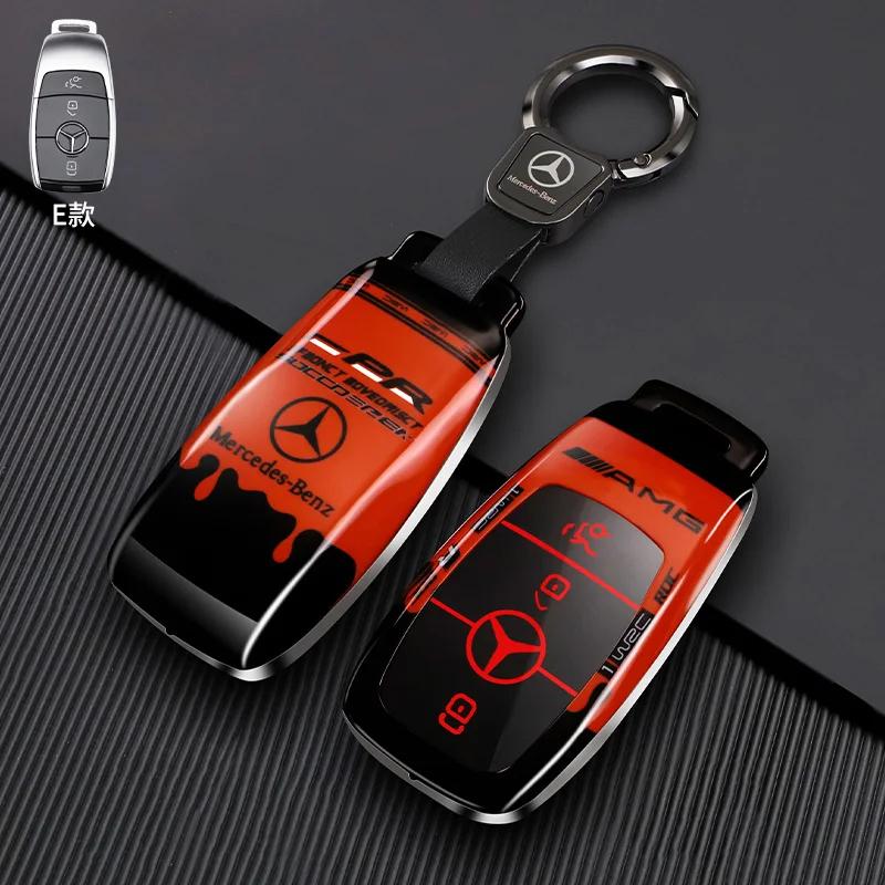 PEL5 Car Remote Key Case Cover For Mercedes Benz A C E S G Class GLC CLE CLA GLB GLS W177 W205 W213 W222 X167 AMG Auto Accessories