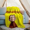 Curious George Theme Printed Blanket - Perfect for Couch, Bed, Travel & Outdoor Use | Machine Washable, Cozy & Durable.