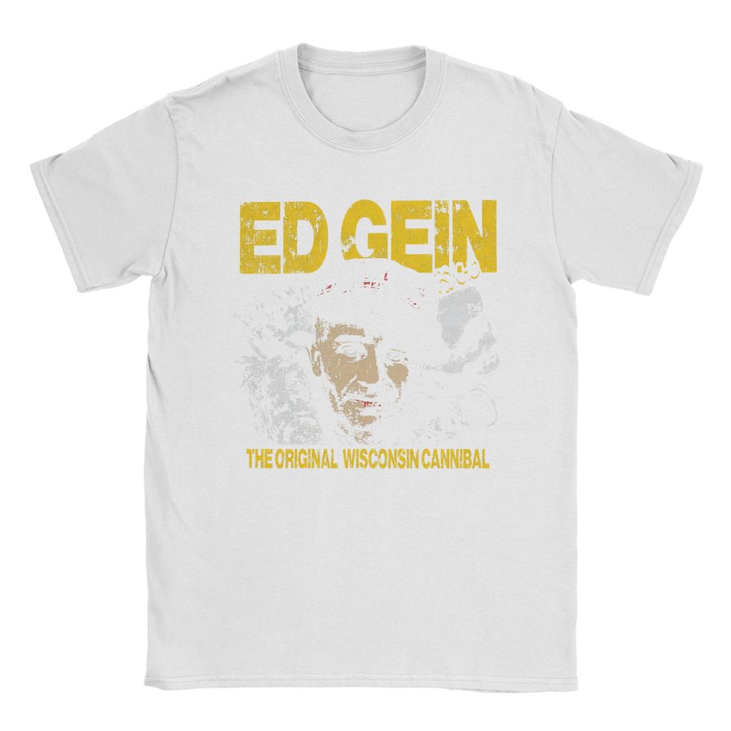 Koszulki Ed Gein Męskie 100% Bawełna Codzienne Koszulki Okrągły Dekolt T-shirty Krótki Rękaw Nowość