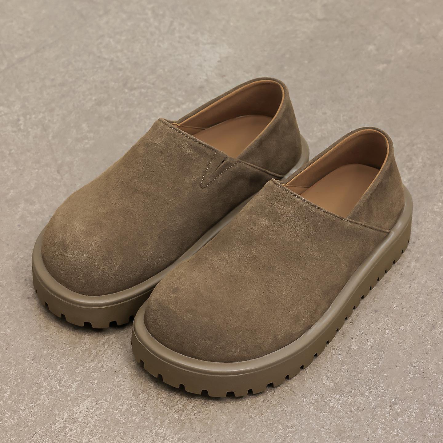 Зимние новые толстоподошвенные с большим носом бархатные утепленные теплые маленькие картофельные удобные повседневные снегоступы Women s size 36 коричневый