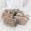 Diamond Evening Clutch For Women Wedding Mini Purse Chain Shoulder Bag Small Hollow Out Flowers Crystal Party Handbag