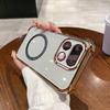 Case for realme 16 Pro 5G,Pro+ 5G Clear Magnetic Casing Electroplated Lens Frame Phone Cover