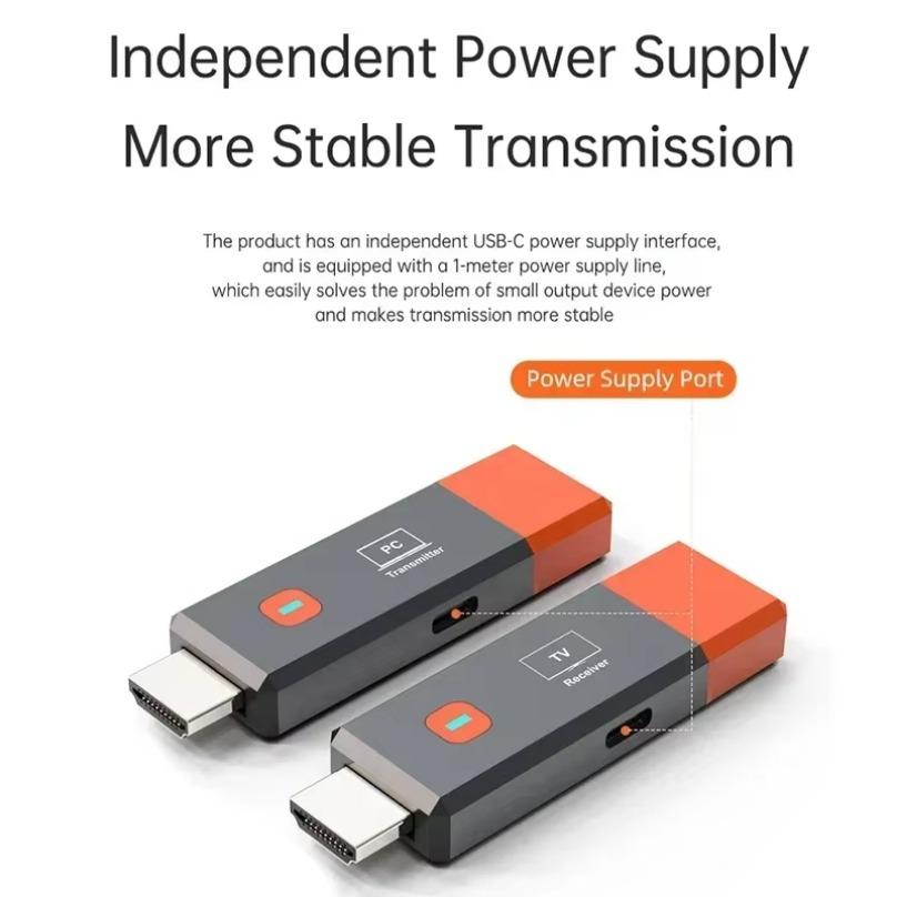 Wireless 1080P 50M HDMI Extender Video Transmitter Receiver Adapter TV Stick Dongle For Camera Laptop PC To TV Monitor Projector