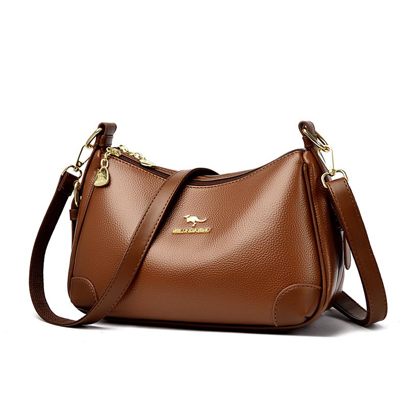 Simple Women's Messenger Bag, Casual Crossbody Bag, Fashionable Messenger Bag, Soft PU Leather Handbag, Suitable for Daily Use and Shopping