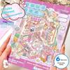 3D Scene Building Sticker Book PET Waterproof Portable Stickers for Travel DIY Scrapbook Phone Case Laptop Decor
