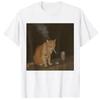 Womens Y2k Graphic TShirt for Drinking Lovers Cat Emoji Graphic Cat Smoking and Drinking Beer Bad Guys Get Sad Fashion Clothing