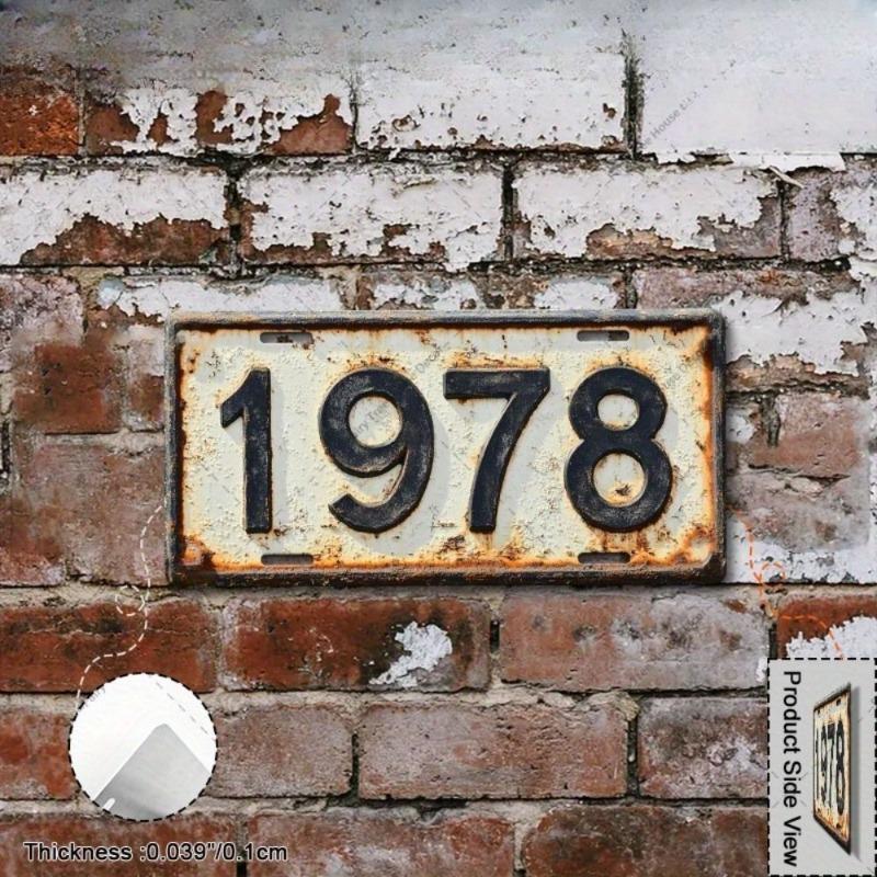 Motorcycle Souvenir License Plate, Metal Auto Wall Decor 15x30cm