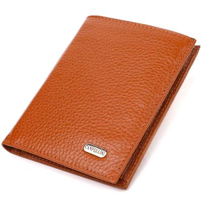 Stilvolle Herrenbrieftasche im Hochformat aus echtem Leder CANPELLINI 21754 Rotbraun