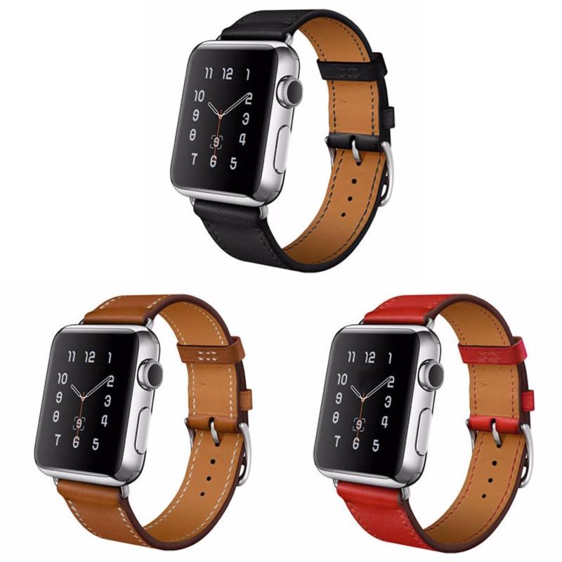 Apple Watch 8 Leather Strap For Single Loop Crosshatch Genuine Leather Band For 38mm And 42mm