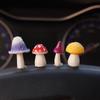 4 Pieces of Colorful Mushroom Car Dashboard Decoration, Resin Craft Miniature Fairy Garden Decoration, Cute Car Interior Accesso