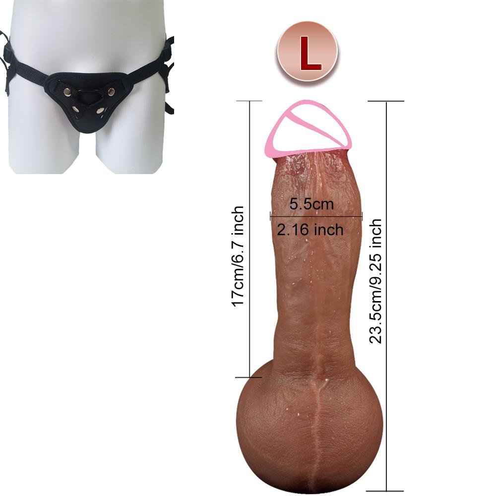 Soft Skin Realistic Thick Dildo 3 Sizes Silicone Big Penis Anal Plug 18+ Sex Toy for Men Women Gay