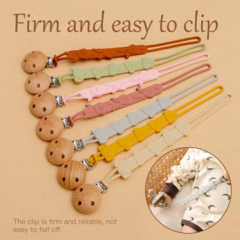 Baby Pacifier Chain Silicone Pacifier Storage Clip Food Grade Nipple Holder Silicone Pacifier Chain Baby Silicone Dummy Chain