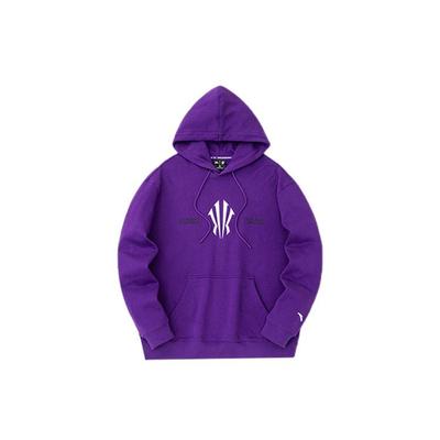 Anta Kyrie Serie Buchstabenaufdruck Lockerer Hoodie Pullover Herren Oberteile Rote Bete-Lila 172341707-2