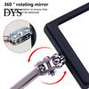 Engine Chassis Inspection Mirror with LED Light 360-degree Rotation Telescopic Rod Folding Rectangle Auto Repair Detector Detection Universal