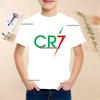 New Summer Polyester Children T-shirts Kids Soccer Clothing CR7 Ronaldo Printed Outdoor Boys Girls T-shirts Sport Fashion Ages 5-14
