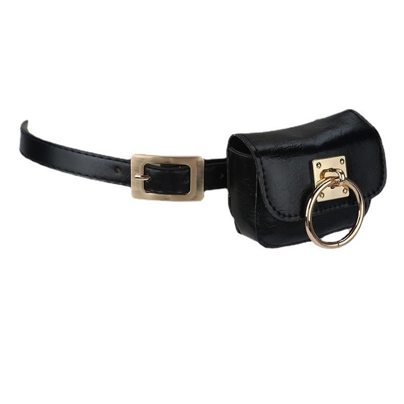 Belt Buckle Square With Square Bag Dualuse Casual Versatile Imitation Leather