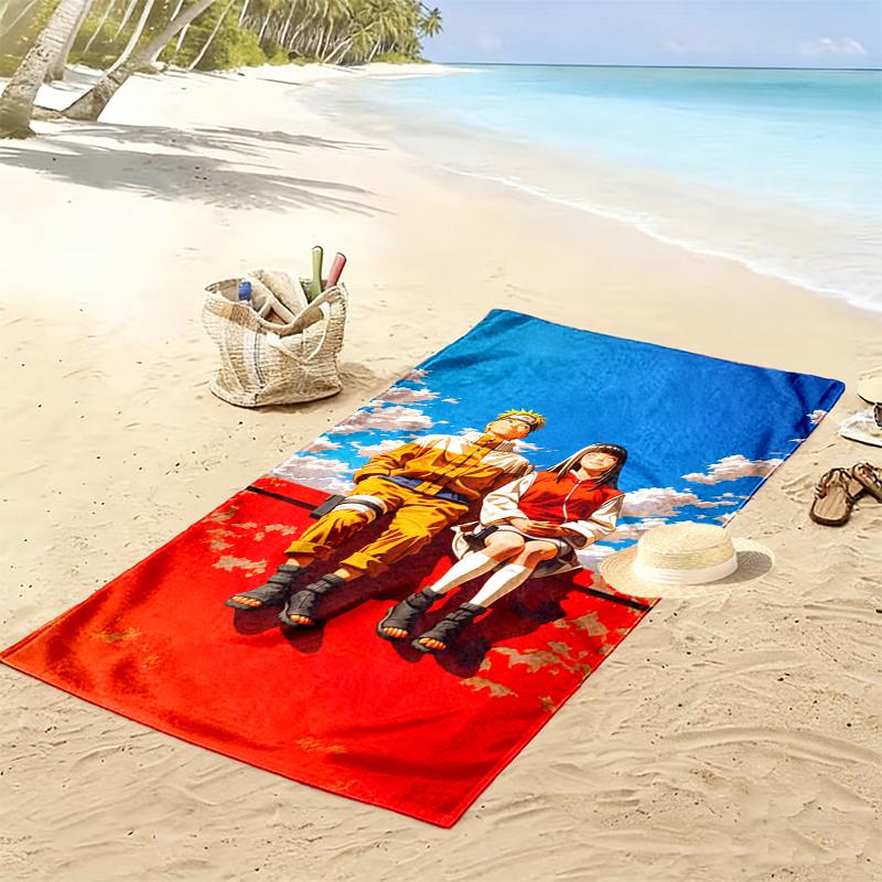 1pc naruto Beach Towel, Soft Beach Towel Suitable for Beach Swimming, Outdoor Camping and Traveling