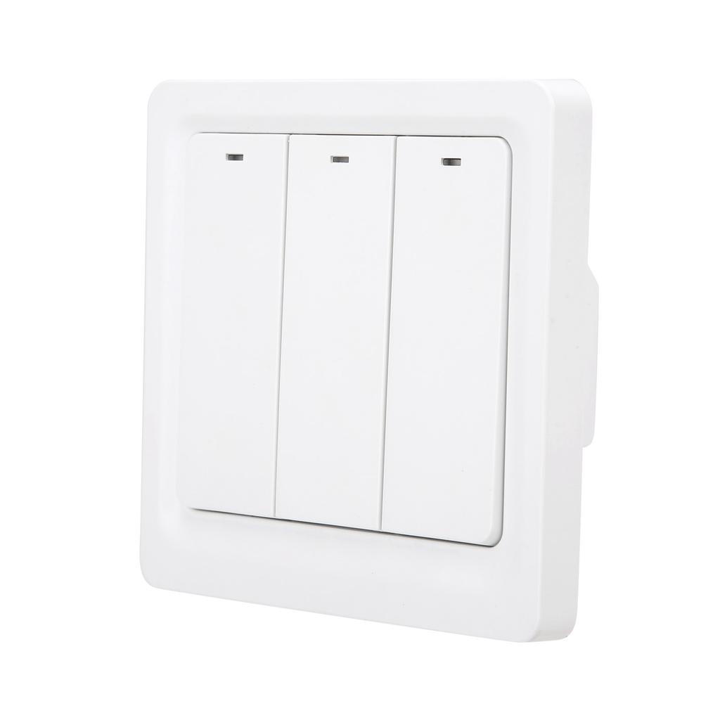 Wall Smart Light Switch Push Button Zero Fire 3 Gang 600W ABS for TUYA AC 110?240Vfor ZigBee