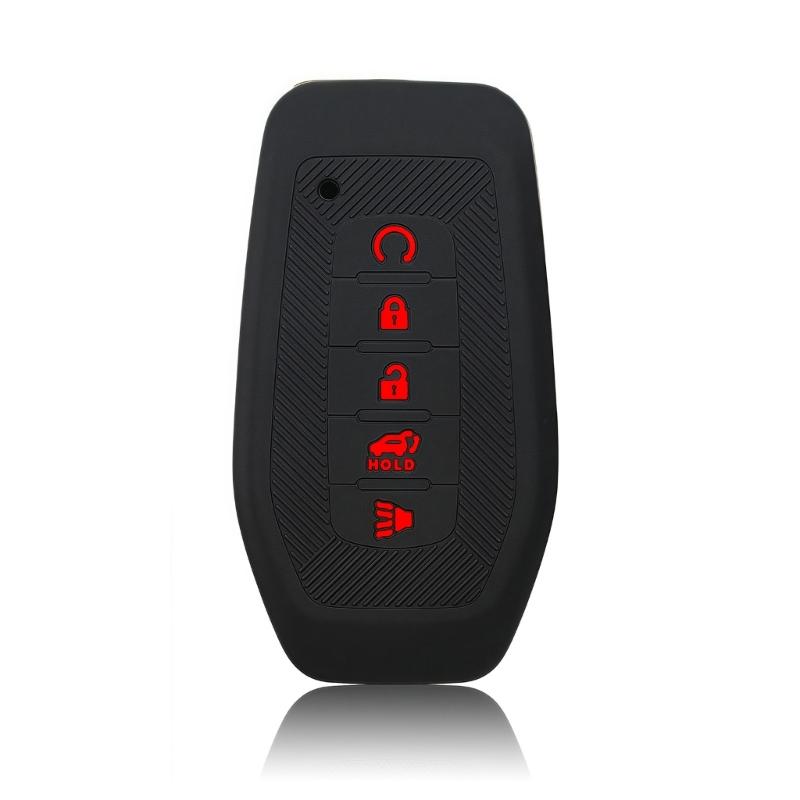 Premium Silicone Protective Case For 5 Button Car Key Fob Soft Anti Slip Durably Cover