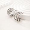 Stylish Gold-Plated Geometric Titanium Steel Earrings - Luxurious & Versatile Hoops