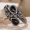 Caoshi Vintage Opening Ring With Caved Pattern Aesthetic Party Jewelry Gift For Women Futuramic Fashionable Finger Accessory