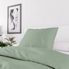 Washed Microfiber Duvet Cover Set 140x200 Cm BOHEME Water Green, by Soleil d'Ocre