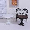 Nordic Style Metal Kids Pretend Play Kitchen Set Miniature Dining Table Chair Playset For Imaginative Creative Development
