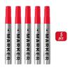 5Pcs Permanent Paint Marker Pen 2Mm Waterproof Black Pen For Tyre Oily Markers Quick Drying Signature Pen Stationery Supplies