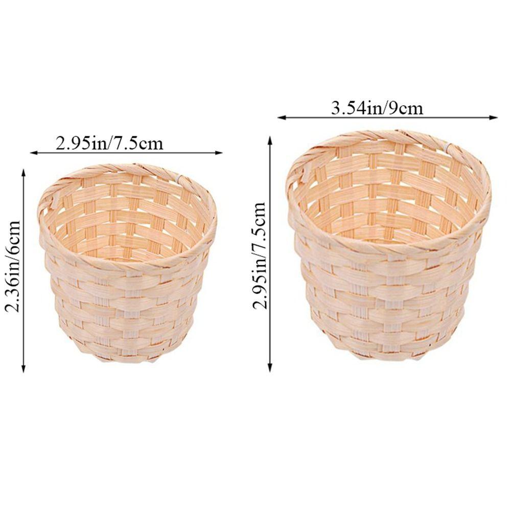 1Pcs Mini Sundries Organizer Portable Small Handmade Fruit Basket Basket Storage Basket Plant Box