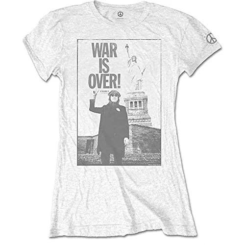 John Lennon Women s Liberty T-Shirt, White (White White), 8 (Size:Small) 2XL
